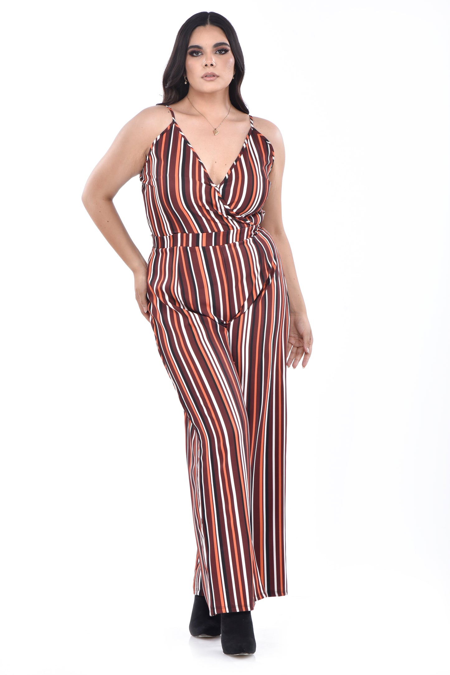 Jumpsuit de tirantes rayas