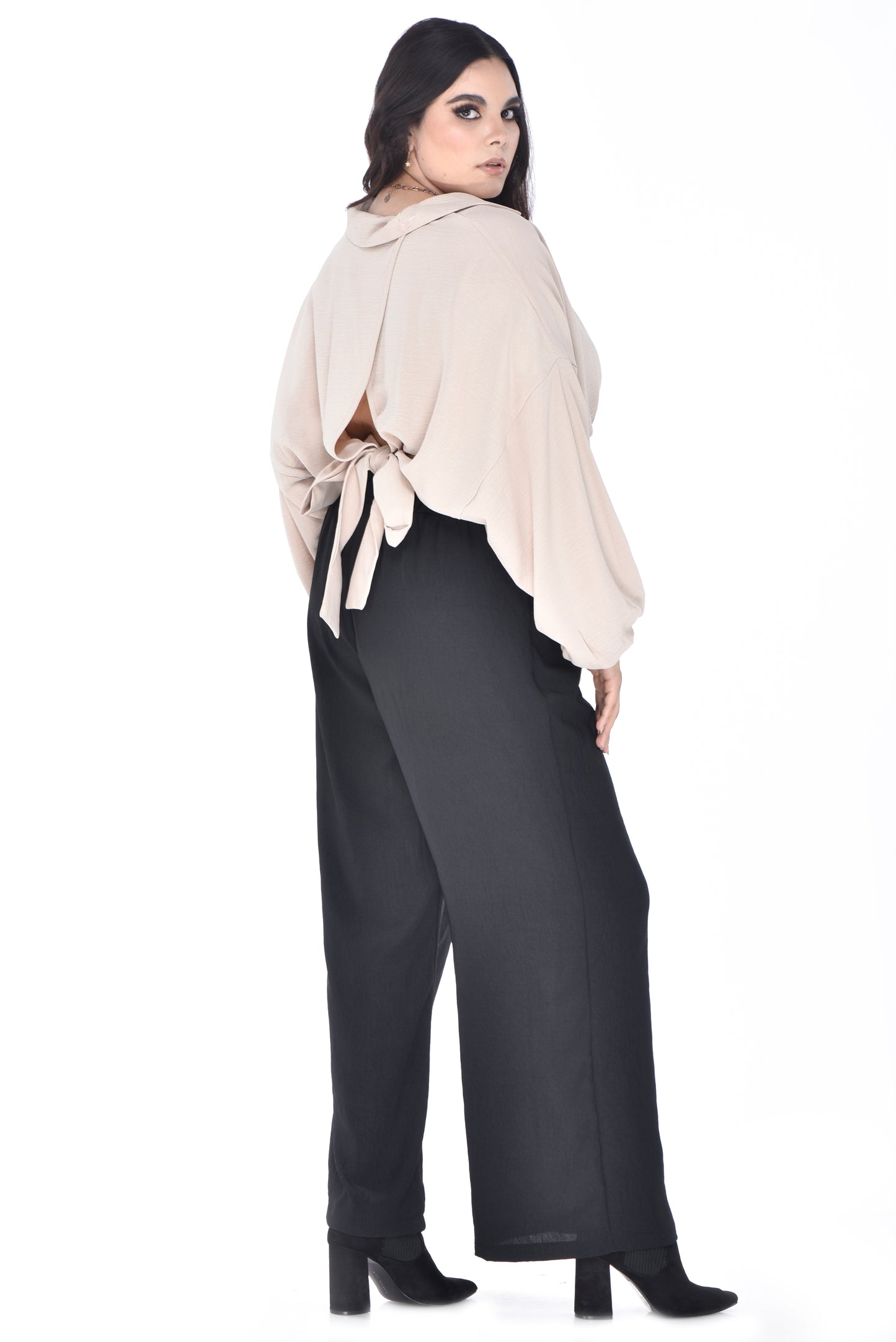 Blusa cruzada manga larga