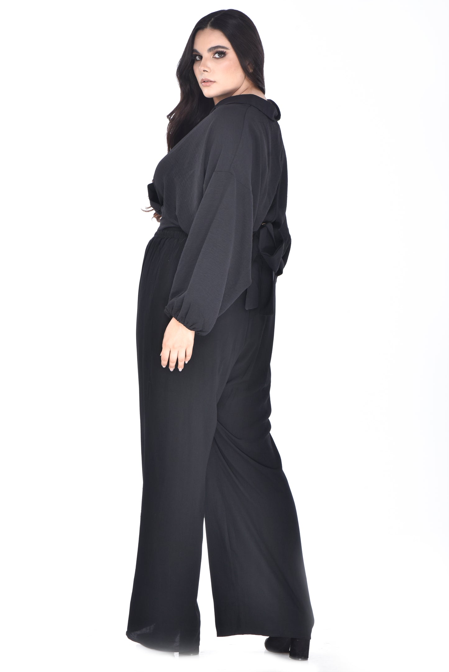 Blusa cruzada manga larga