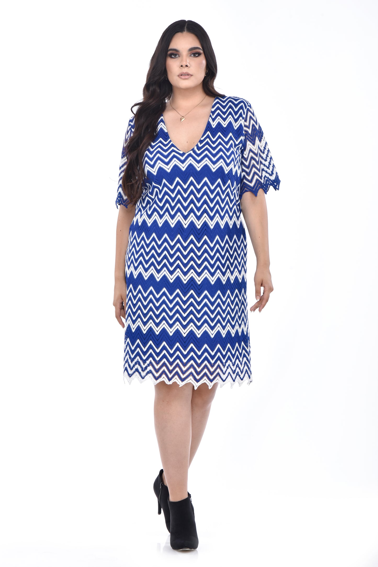 Vestido tela zigzag